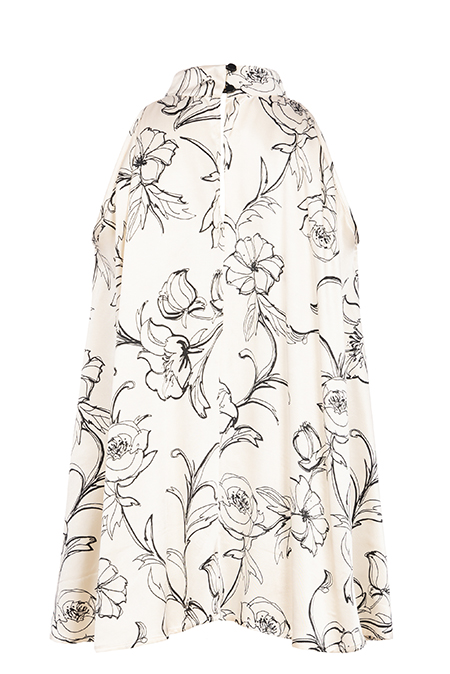Bluza sa visokom kragnom cvetnog dezena Tiffany Production
